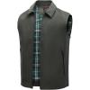 imageTBMPOY Mens Vest Casual Lightweight Thin Utility 3 Zip Pockets Stylish Sleeveless Jackets Summer Fall Golf Travel BusinessCharcoal Grey
