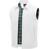 imageTBMPOY Mens Vest Casual Lightweight Thin Utility 3 Zip Pockets Stylish Sleeveless Jackets Summer Fall Golf Travel BusinessWhite