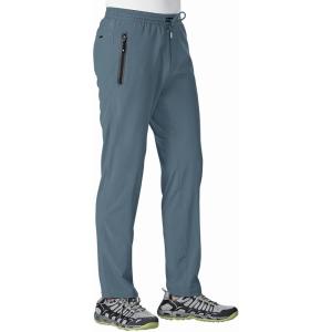 imageTBMPOY Mens Lightweight Hiking Travel Pants Athletic Outdoor Sports Elastic Waist Water Resistant Sweatpants 2 PocketsA16stone Blue