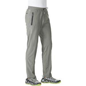 imageTBMPOY Mens Lightweight Hiking Travel Pants Athletic Outdoor Sports Elastic Waist Water Resistant Sweatpants 2 PocketsA22medium Grey