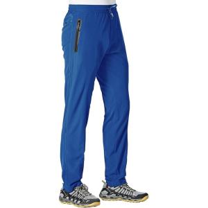 imageTBMPOY Mens Lightweight Hiking Travel Pants Athletic Outdoor Sports Elastic Waist Water Resistant Sweatpants 2 PocketsB9royal Blue