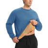 imageTBMPOY Mens Crewneck Sherpa Lined Sweatshirts Fleece Pullover Sweatshirt Winter Heavyweight Kangaroo with Zipper PocketDenim Blue