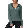 imageTBMPOY Womens UPF 50 Sun Protection Hoodie Jackets Light Weight Long Sleeve Shirts Hiking Outdoor Full Zip Tops8cyan