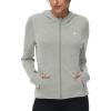imageTBMPOY Womens UPF 50 Sun Protection Hoodie Jackets Light Weight Long Sleeve Shirts Hiking Outdoor Full Zip Tops9light Grey