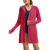 imageTBMPOY Womens Swim Cover Up UPF 50 Sun Protection Long Hoodie Jacket SPF Lightweight Beach Swimwear Coverups 2025Rose