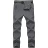 imageTBMPOY Mens Lightweight Hiking Pants with Belt 5 Zip Pockets Waterproof QuickDry Travel Fishing Work Outdoor PantsA5thin Charcoal Grey