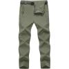 imageTBMPOY Mens Lightweight Hiking Pants with Belt 5 Zip Pockets Waterproof QuickDry Travel Fishing Work Outdoor PantsA9thin Sage Green