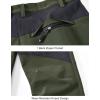 image:imageTBMPOY Mens Snow Pants Fleece Lined Hiking Winter Waterproof Softshell Ski Outdoor Insulated Climbing Pants Zipper Pockets1army Green