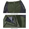 image:imageTBMPOY Mens Snow Pants Fleece Lined Hiking Winter Waterproof Softshell Ski Outdoor Insulated Climbing Pants Zipper Pockets1army Green