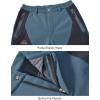 image:imageTBMPOY Mens Snow Pants Fleece Lined Hiking Winter Waterproof Softshell Ski Outdoor Insulated Climbing Pants Zipper Pockets1grey Blue