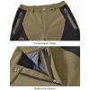 image:imageTBMPOY Mens Snow Pants Fleece Lined Hiking Winter Waterproof Softshell Ski Outdoor Insulated Climbing Pants Zipper Pockets1khaki