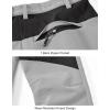 image:imageTBMPOY Mens Snow Pants Fleece Lined Hiking Winter Waterproof Softshell Ski Outdoor Insulated Climbing Pants Zipper Pockets1light Gray