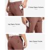 image:imageTBMPOY Mens Snow Pants Fleece Lined Hiking Winter Waterproof Softshell Ski Outdoor Insulated Climbing Pants Zipper PocketsCoffee