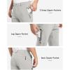 image:imageTBMPOY Mens Snow Pants Fleece Lined Hiking Winter Waterproof Softshell Ski Outdoor Insulated Climbing Pants Zipper PocketsWhite