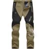 image:imageTBMPOY Mens Snow Pants Fleece Lined Hiking Winter Waterproof Softshell Ski Outdoor Insulated Climbing Pants Zipper Pockets1khaki