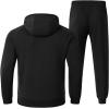 image:imageTBMPOY Mens Hooded Sweatsuits 2 Piece Set Hoodie Sweatshirt amp Jogger Sweatpants Jogging Sweat Track Suits Casual OutfitsBlack