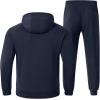 image:imageTBMPOY Mens Hooded Sweatsuits 2 Piece Set Hoodie Sweatshirt amp Jogger Sweatpants Jogging Sweat Track Suits Casual OutfitsDark Blue