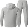 image:imageTBMPOY Mens Hooded Sweatsuits 2 Piece Set Hoodie Sweatshirt amp Jogger Sweatpants Jogging Sweat Track Suits Casual OutfitsLight Grey