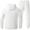 image:imageTBMPOY Mens Hooded Sweatsuits 2 Piece Set Hoodie Sweatshirt amp Jogger Sweatpants Jogging Sweat Track Suits Casual OutfitsWhite