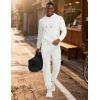 image:imageTBMPOY Mens Hooded Sweatsuits 2 Piece Set Hoodie Sweatshirt amp Jogger Sweatpants Jogging Sweat Track Suits Casual OutfitsWhite