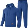 image:imageTBMPOY Mens Hooded Sweatsuits 2 Piece Set Hoodie Sweatshirt amp Jogger Sweatpants Jogging Sweat Track Suits Casual OutfitsRoyal Blue