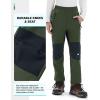 image:imageTBMPOY Boys Snow Ski Pants Kids Waterproof Fleece Lined Winter Hiking Snowboard Insulated Warm Pants Zipper PocketsArmy Green01