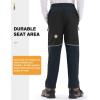 image:imageTBMPOY Boys Snow Ski Pants Kids Waterproof Fleece Lined Winter Hiking Snowboard Insulated Warm Pants Zipper PocketsDark Grey02