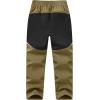 image:imageTBMPOY Boys Snow Ski Pants Kids Waterproof Fleece Lined Winter Hiking Snowboard Insulated Warm Pants Zipper PocketsKhaki01