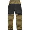 image:imageTBMPOY Boys Snow Ski Pants Kids Waterproof Fleece Lined Winter Hiking Snowboard Insulated Warm Pants Zipper PocketsKhaki02