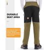 image:imageTBMPOY Boys Snow Ski Pants Kids Waterproof Fleece Lined Winter Hiking Snowboard Insulated Warm Pants Zipper PocketsKhaki02