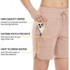 image:imageTBMPOY Womens Board Shorts 7 High Waisted Swim Beach Quick Dry Shorts with Zipper Pockets Water Liner Bathing BottomLight Pink
