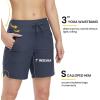 image:imageTBMPOY Womens Board Shorts 7 High Waisted Swim Beach Quick Dry Shorts with Zipper Pockets Water Liner Bathing BottomNavy