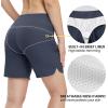 image:imageTBMPOY Womens Board Shorts 7 High Waisted Swim Beach Quick Dry Shorts with Zipper Pockets Water Liner Bathing BottomNavy