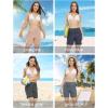 image:imageTBMPOY Womens Board Shorts 7 High Waisted Swim Beach Quick Dry Shorts with Zipper Pockets Water Liner Bathing BottomNavy