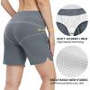 image:imageTBMPOY Womens Board Shorts 7 High Waisted Swim Beach Quick Dry Shorts with Zipper Pockets Water Liner Bathing BottomStone Blue