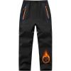image:imageTBMPOY Boys Snow Ski Pants Kids Waterproof Fleece Lined Winter Hiking Snowboard Insulated Warm Pants Zipper PocketsBlack02