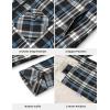 image:imageTBMPOY Mens Flannel Shirt Jacket Fleece Lined Plaid Sherpa Full Zip Winter Hoodie Warm Coat Casual Zipper PocketsNavy Blue Plaid