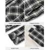 image:imageTBMPOY Mens Flannel Shirt Jacket Fleece Lined Plaid Sherpa Full Zip Winter Hoodie Warm Coat Casual Zipper PocketsNavy Green Plaid
