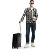 image:imageTBMPOY Mens Flannel Shirt Jacket Fleece Lined Plaid Sherpa Full Zip Winter Hoodie Warm Coat Casual Zipper PocketsNavy Green Plaid