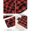 image:imageTBMPOY Mens Flannel Shirt Jacket Fleece Lined Plaid Sherpa Full Zip Winter Hoodie Warm Coat Casual Zipper PocketsRed Black Plaid