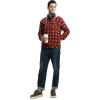 image:imageTBMPOY Mens Flannel Shirt Jacket Fleece Lined Plaid Sherpa Full Zip Winter Hoodie Warm Coat Casual Zipper PocketsRed Black Plaid