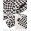 image:imageTBMPOY Mens Flannel Shirt Jacket Fleece Lined Plaid Sherpa Full Zip Winter Hoodie Warm Coat Casual Zipper PocketsWhite Brown Plaid