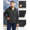 image:imageTBMPOY Mens Puffer Jacket Lightweight Hooded Winter Warm WaterResistant Coat for Ski Casual TravelBlack