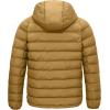 image:imageTBMPOY Mens Puffer Jacket Lightweight Hooded Winter Warm WaterResistant Coat for Ski Casual TravelBrown Yellow