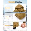 image:imageTBMPOY Mens Puffer Jacket Lightweight Hooded Winter Warm WaterResistant Coat for Ski Casual TravelBrown Yellow