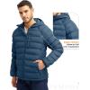 image:imageTBMPOY Mens Puffer Jacket Lightweight Hooded Winter Warm WaterResistant Coat for Ski Casual TravelDeep Blue