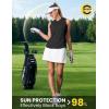 image:imageTBMPOY Womens Sleeveless Golf Shirts Ladies Lightweight Quick Dry UPF 50 Polo Shirts for Tennis Tank TopsBlack