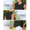 image:imageTBMPOY Womens Sleeveless Golf Shirts Ladies Lightweight Quick Dry UPF 50 Polo Shirts for Tennis Tank TopsBlack