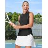 image:imageTBMPOY Womens Sleeveless Golf Shirts Ladies Lightweight Quick Dry UPF 50 Polo Shirts for Tennis Tank TopsBlack