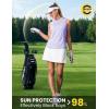 image:imageTBMPOY Womens Sleeveless Golf Shirts Ladies Lightweight Quick Dry UPF 50 Polo Shirts for Tennis Tank TopsLight Purple